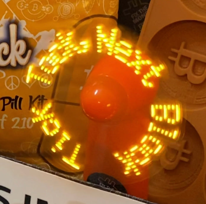 LED Orange Pill Fan